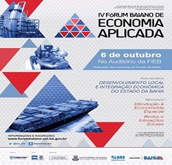 Nova edição do Fórum de Economia Aplicada acontece 06 de outubro