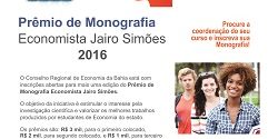 Prêmio de Monografia Econ. Jairo Simões de Andrade 2016